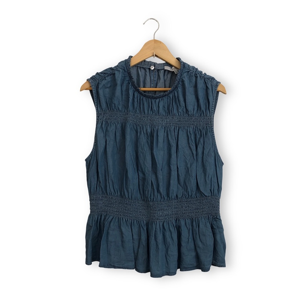 Joe’s Jeans Blue Chambray Sleeveless Top